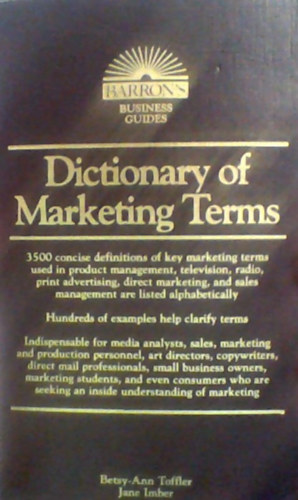 Betsy-Ann Toffler, Jane Imber - Disctionary of Marketing Terms