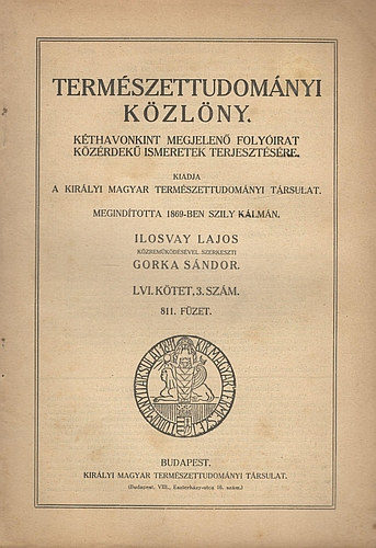 Termszettudomny kzlny - LVI. ktet 3. szm. 811. fzet
