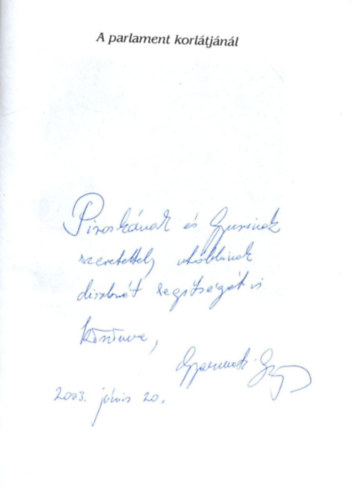 Gyarmati Gyrgy - A parlament korltjnl- Negyedszzad a vci Duna-parton
