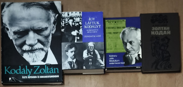 Szkely Jlia, Bnis Ferenc (szerk.) - 3db Kodly Zoltnnal kapcsolatos m + 1db rla szl orosz nyelv knyv ajndkba (kpen lthat) - Kodly Zoltn kpekben s dokumentumokban, Szkely Jlia-Elindulta szp hazmbl, Bnis Ferenc (szerk.)-gy lttuk Kodlyt