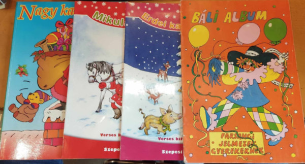 4 db nnep fzet gyerekeknek: Bli album + Erdei karcsony + Nagy karcsonyi jtkknyv + Mikulsvr