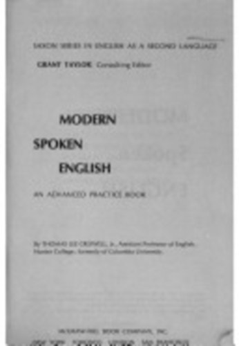 Lee Thomas Crowell - Modern spoken english