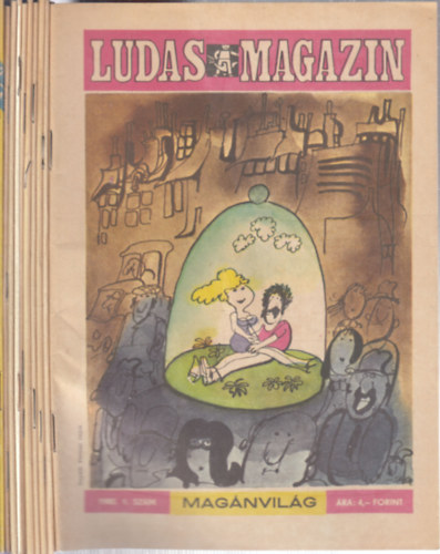 �rkus J�zsef (f�szerk.) - 9 db. Ludas magazin 1980. (hi�ny: augusztus, okt�ber, november) + Ny�ri �r�m�k