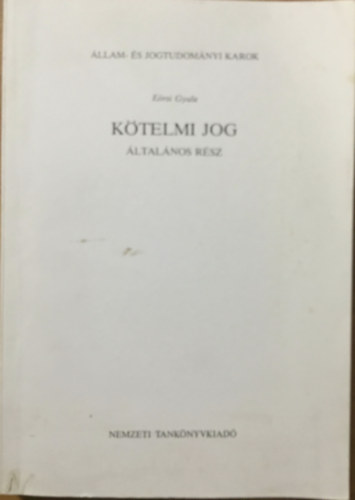 E�rsi Gyula - K�telmi jog- �ltal�nos r�sz