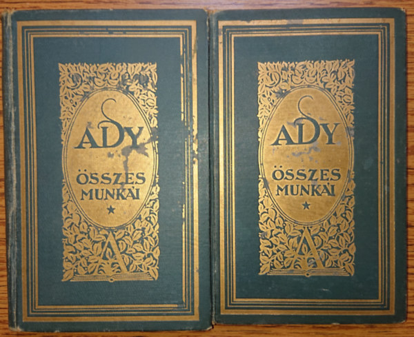 Ady Endre - 2 kötet Ady Endre az Athenaeumnál megjelent életmúsorozatából: Új versek, Vér és arany