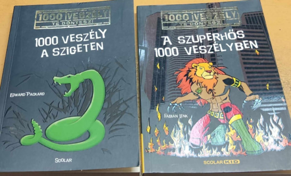 Edward Packard, Fabian Lenk, Maria Satter (illus.), Stefani Kampmann (illus.) - 1000 veszly a szigeten + A szuperhs 1000 veszlyben (2 ktet)