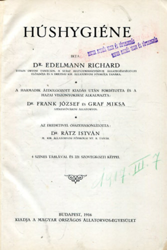 Dr. Edelmann Richard - Húshygiéne