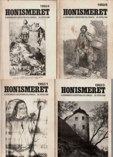 Honismeret XX. �vfolyam 1992. (1., 3., 4., 5., 6. sz�mok)