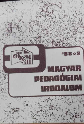 Herzn Andrea (Szerk) - Magyar Pedaggiai Irodalom 1988.2.Szm