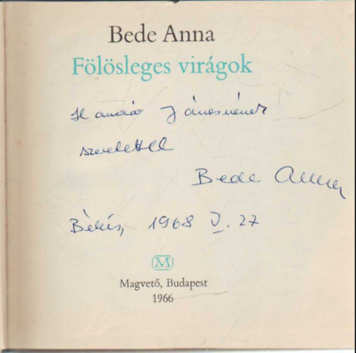Bede Anna - F�l�sleges vir�gok- versek