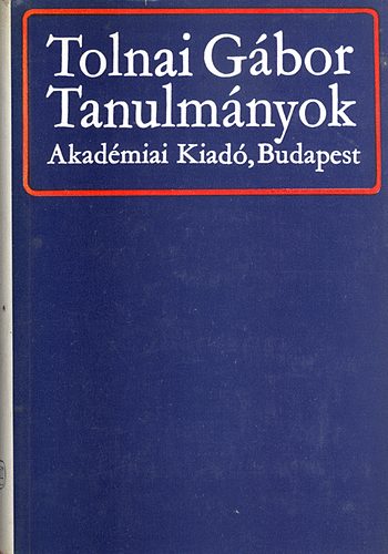 TOLNAI GÁBOR - Tanulmányok - dedikált
