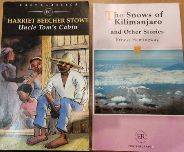 Harriet Beecher-Stowe, Ernest Hemingway, Brett Thomas, Lilian Brogger (illus.), Solveig Odland (illus.) - 2 db knnytett olvasmny: The Snows of Kilimanjaro and other Stories + Uncle Tom's Cabin