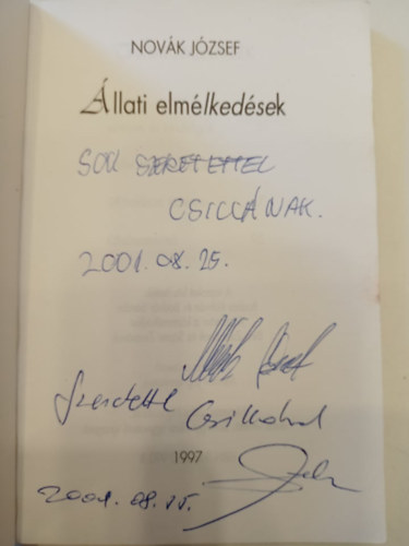 Nov�k J�zsef - �llati elm�lked�sek