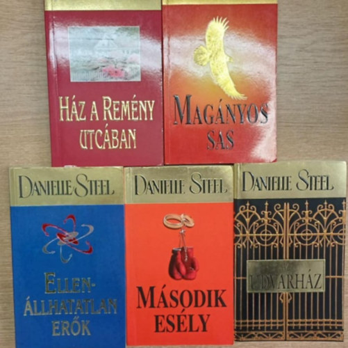 Danielle Steel - 5 db Danielle Steel romantikus regny: Hz a remny utcban - Az udvarhz - Msodik esly - Ellenllhatatlan erk - Magnyos sas