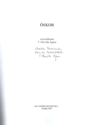 T. Horvth gnes (szerk.) - skor