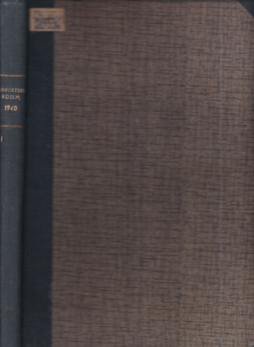 Vámossy Zoltán - Orvostudományi Közlemények 1940 Első évfolyam