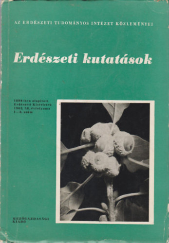 Erdészeti kutatások - 1962. 1-2. szám