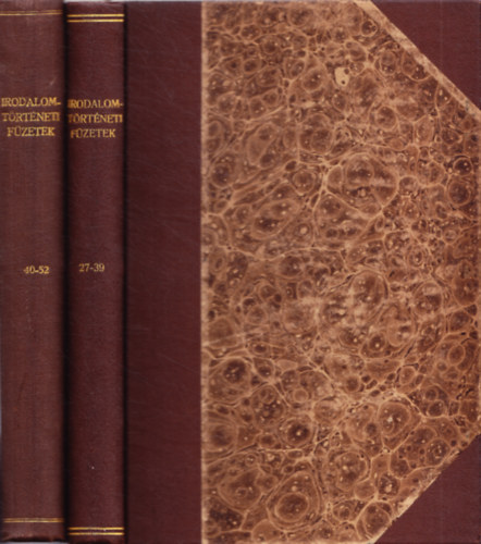 Irodalomtörténeti füzetek 27-39, 40-52.