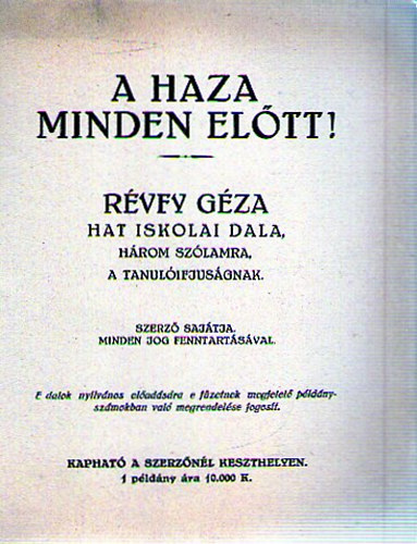 A haza minden eltt!
