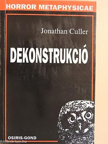 Jonathan Culler - Dekonstrukció