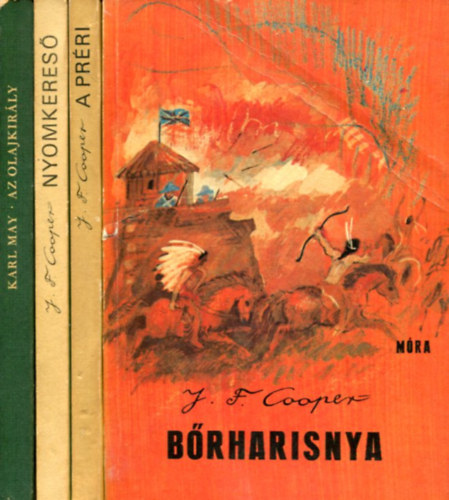 Karl May - J.F. Cooper - 4 db kalandregny: Az olajkirly - Nyomkeres - A prri - Brharisnya