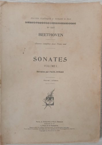 Beethoven - SONATES VOLUME I. II. III. IV. V. (egyben)