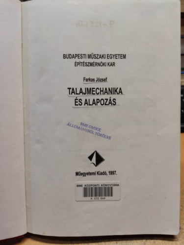 Farkas Jzsef - Talajmechanika s alapozs