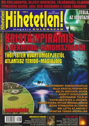 Hihetetlen! magazin klnszm 2018. Jnius-Szeptember