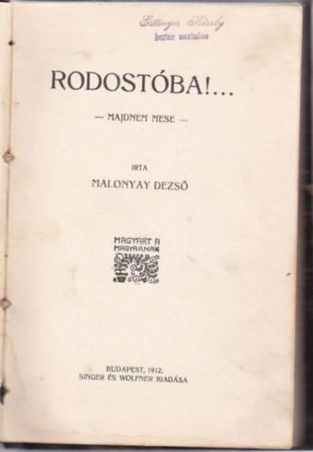 Malonyay Dezs� - Rodost�ba!...