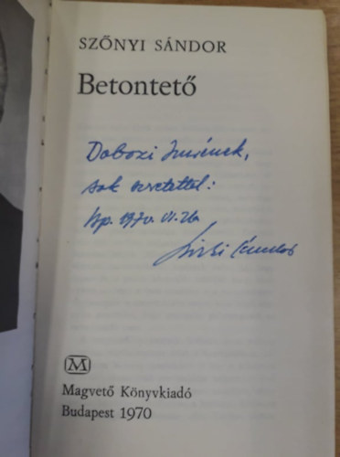Sz�nyi S�ndor - Betontet�