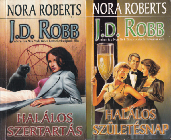 J. D. Robb (Nora Roberts) - 2 db. krimi (Hal�los szertart�s + Hal�los sz�let�snap)
