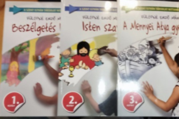Fülöpné Erdő Mária - 3 db Szent István Társulat hittankönyvei 1.-4.: Beszélgetés Istennel + Isten szava + A Mennyei Atya gyermekei