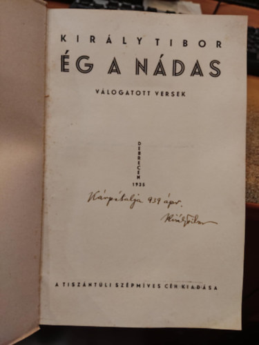 Kir�ly Tibor - �g a n�das- v�logatott versek - al��rt