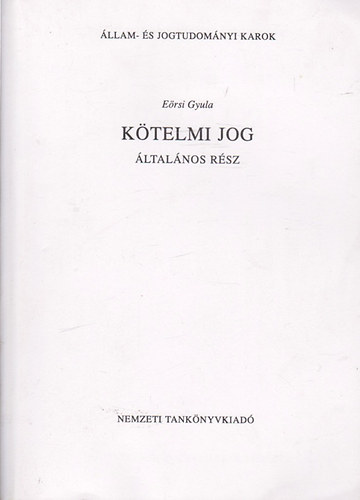 Ersi Gyula - Ktelmi jog- ltalnos rsz