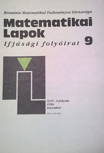 Matematikai lapok 9 - Ifjsgi folyirat 1996. november