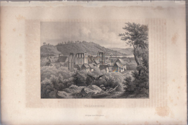 Walkenried (28×18cm lapméretű eredeti acélmetszet, 1860-as évek) - Németország