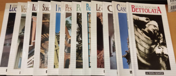 F�ldes M�ria, Buza P�ter, Gerle J�nos, Korniss P�ter, V�rnagy Zolt�n, Rad� Dezs�, Kocsis Irma, Kiss Katalin, Z�dor Anna - 14 db La Nostra Budapest: Bettolata; Case Decorate; Cortili; Le Grotte di Buda; Luci Notturne; Palazzi del Denaro; Parchi e Boschi; Pest Classicista; I ponti sul Danubio; Sorgenti e Fontane; Il Trasporto; Vecchie Fabbriche