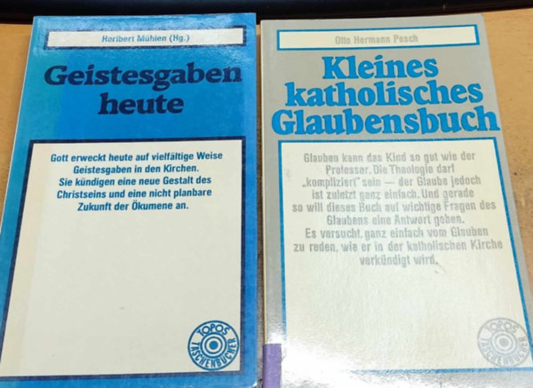 Heribert Mhlen, Otto Hermann Pesch - 2 db Topos Taschenbucher: Geistesgaben heute (116) + Kleines katholisches Glaubensbuch (29)