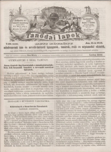 Lonkay Antal (szerk.) - Tanodai lapok - Heti kzlny 1856. Jnius 11. (7. szm)