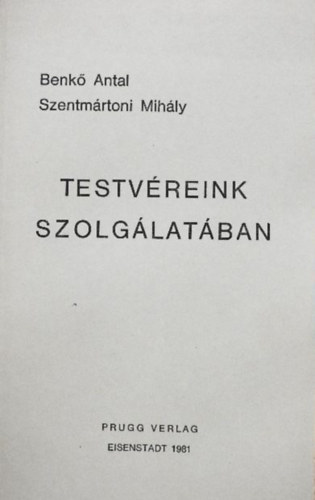 Benk Antal S. J., Szentmrtoni Mihly - Testvreink szolglatban - A pasztorlpszicholgirl mindenkinek