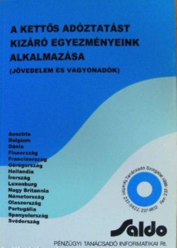 Tak�cs Be�ta; K�k�nyesin�pint�r Ilona - A kett�s ad�ztat�st kiz�r� egyezm�nyeink alkalmaz�sa