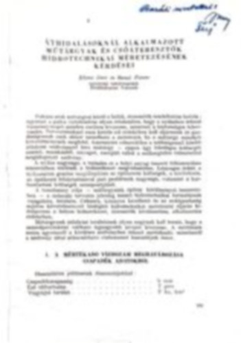 Klima Imre, Rnai Ferenc - thidalsoknl alkalmazott mtrgyak s csteresztk hidrotechnikai mretezsnek krdsei