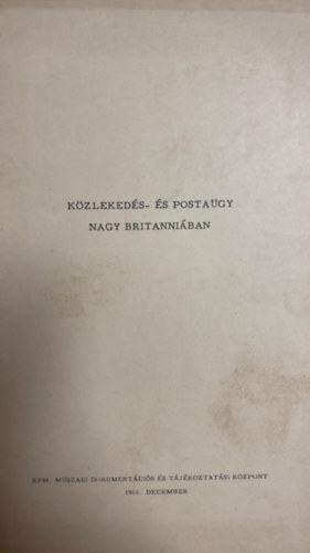 K�zleked�s �s posta�gy Nagy Britanni�ban