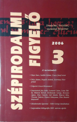Sz�pirodalmi Figyel� 2006/3.