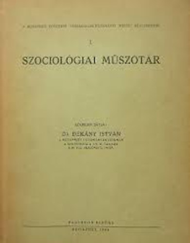Dr. Dkny Istvn - Szociolgiai msztr