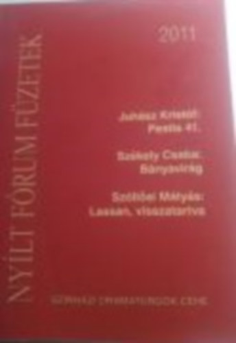 Juhsz Kristf, Szkely Csaba, Szllsi Mtys - Nylt frum fzetek 2011