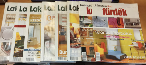 Szcs Eszter (fszerk.) - 8 db Lakskultra s Lakskultra plusz magazin, szrvnyszmok (Lapszmok a termklapon, sajt fot)