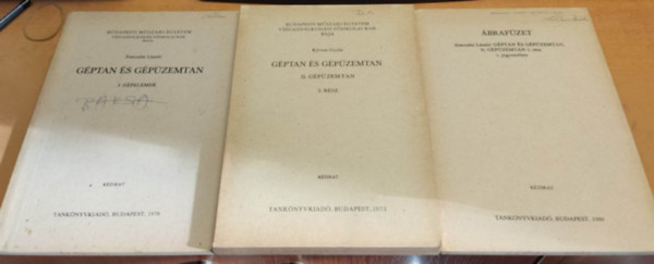 Simonfai Lszl, Kvesi Gyula - Gptan s gpzemtan I.: Gpelemek + Gptan s gpzemtan II.: gpzemtan 2. rsz + brafzet (Gptan s gpzemtan, II. gpzemtan 1. rsz c. jegyzethez (3 ktet)