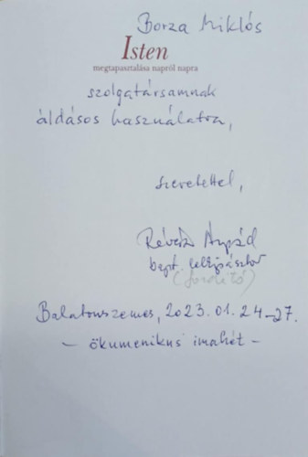 Henry Blackaby, Richard Blackaby - Isten megtapasztal�sa napr�l napra (dedik�lt)