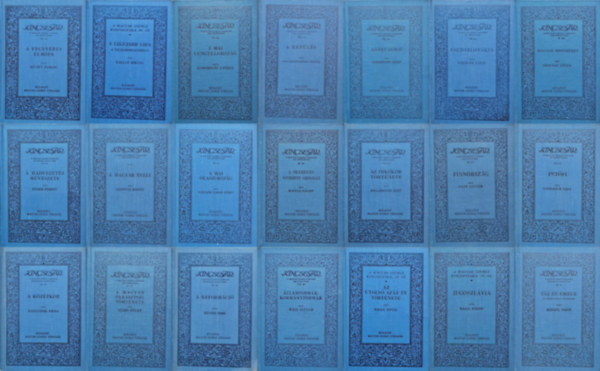 Szinnyei J�zsef, Julier Ferenc, Balla Antal, Hillebrand Jen�, K�llay Mikl�s, Ortutay Gyula, Keresztury Dezs�, Szab� Istv�n, Komor�czy Gy�rgy, Weis Istv�n, B�r� Villani Lajos, Villani LAjos - 21 k�tet a Kincsest�r. A Magyar Szemle T�rsas�g Kis K�nyvt�ra sorozatb�l (Magyar Szemle Kincsest�ra): A magyar nyelv + A hadvezet�s m�v�szete + Az utols� sz�z �v t�rt�nete + Az �sk�kor t�rt�nete + A leg�jabb l�ra a vil�girodalo